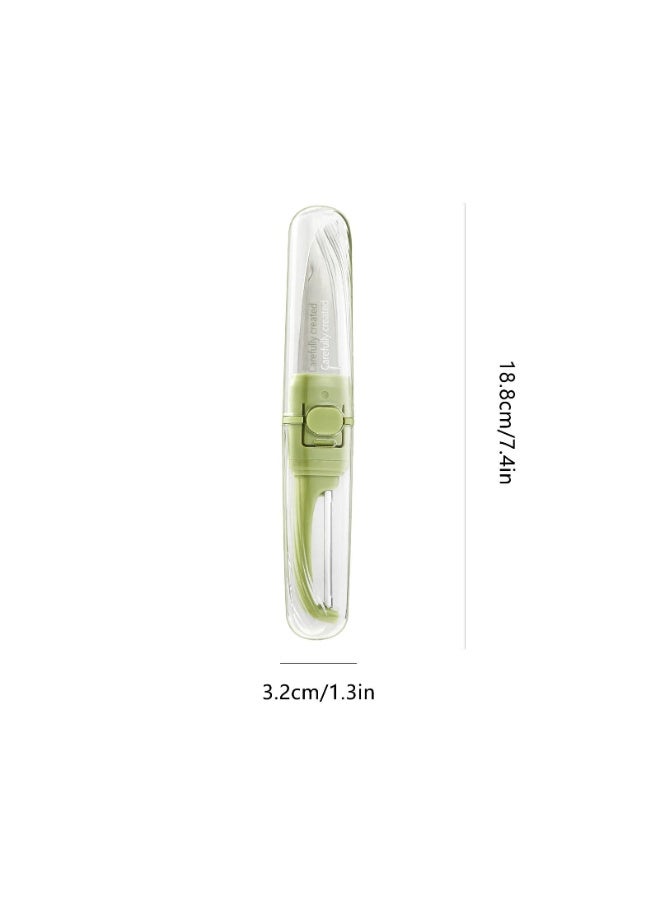 CMGTYYD Fruit Peeler, 2 in 1 Potato Peeler - Creative Fruit and Vegetable Peeler Tool - Use Fruit Knives with Ergonomic Handle for Kitchen, Picnic, Camping, Travel - Image 2