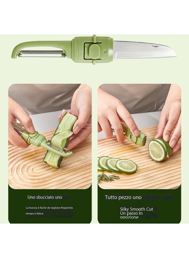 CMGTYYD Fruit Peeler, 2 in 1 Potato Peeler - Creative Fruit and Vegetable Peeler Tool - Use Fruit Knives with Ergonomic Handle for Kitchen, Picnic, Camping, Travel - Image 4