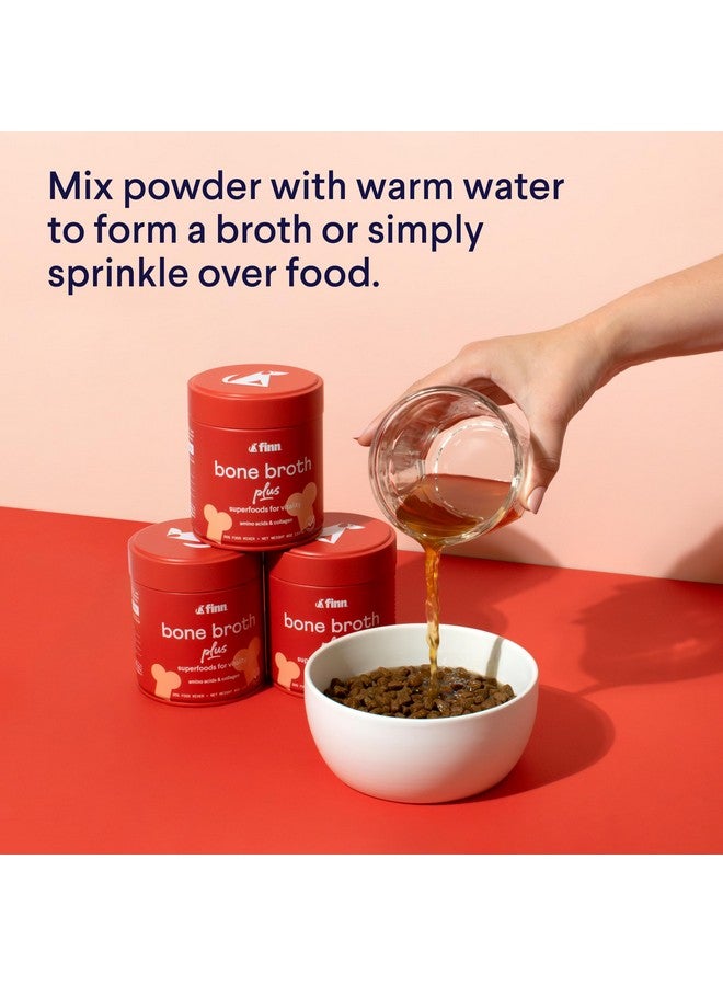 فين مرق عظام فين بلس للكلاب | مُكمّل غذائي للمفاصل والحركة غني بالكولاجين والأحماض الأمينية | ٦ مكونات فقط | مسحوق طعام للكلاب - Image 4