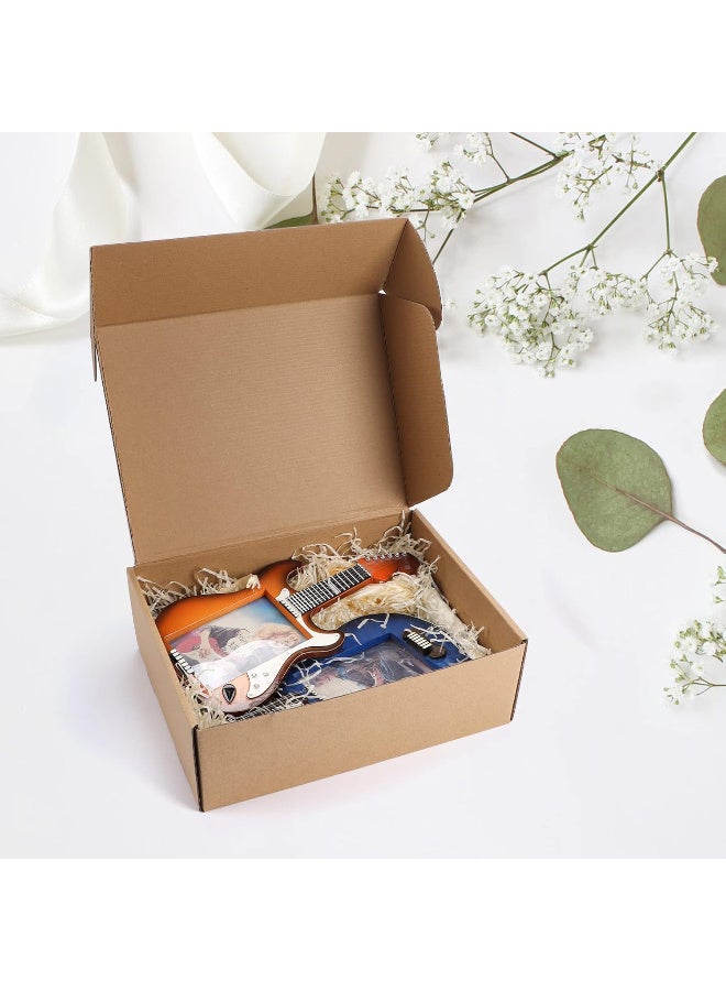 JOUDIYA 10Pcs Gift Boxes, Shipping Boxes for Small Business, 30 x 20 x 6cm, Corrugated Cardboard Boxes for Shipping, Packaging, Storage, Craft Gifts Giving, Kraft Color - Image 3