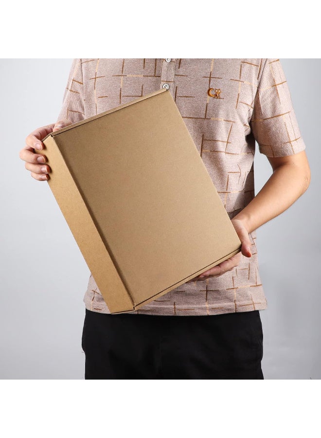 JOUDIYA 10Pcs Gift Boxes, Shipping Boxes for Small Business, 30 x 20 x 6cm, Corrugated Cardboard Boxes for Shipping, Packaging, Storage, Craft Gifts Giving, Kraft Color - Image 4