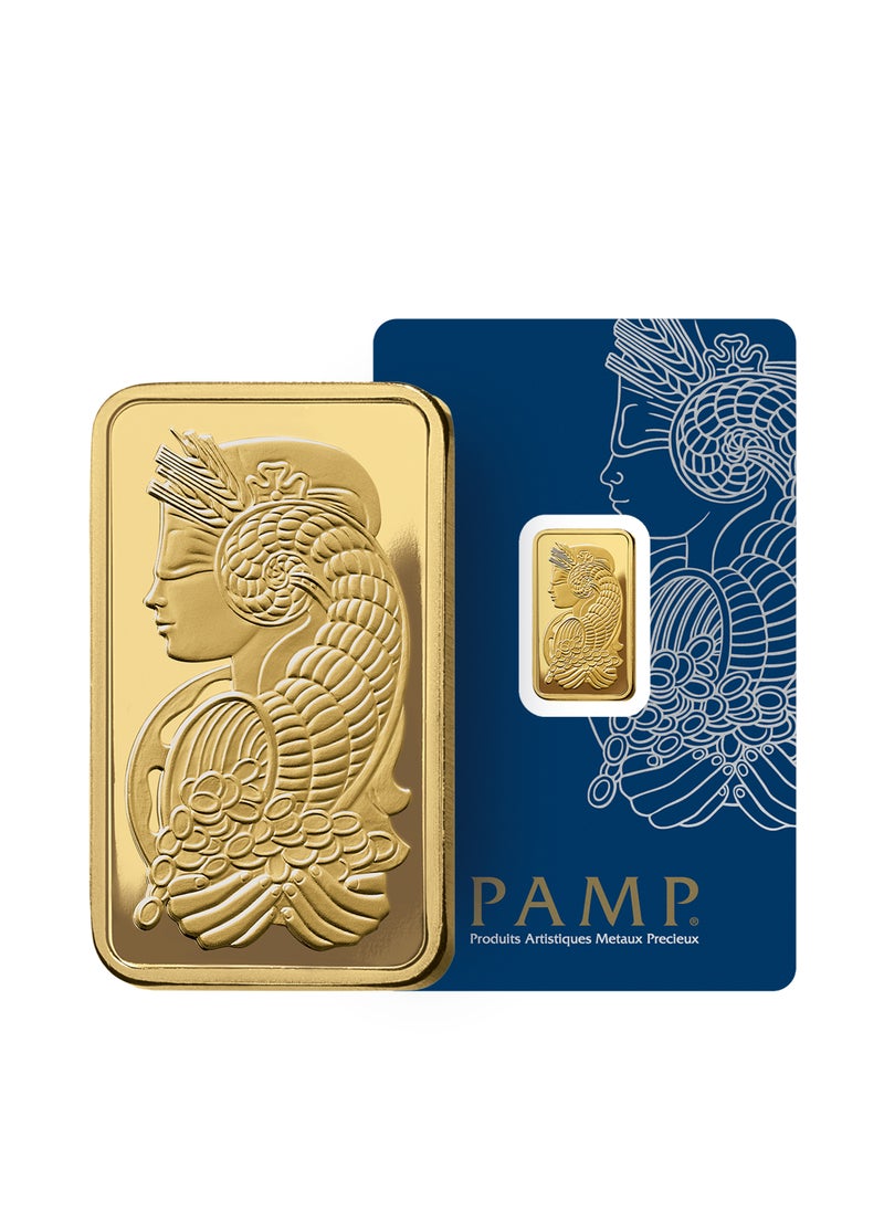 PAMP Suisse Pamp 5 Gram 24k Gold Bar - 5 Grams Gold Bar 24KT 999.9 Purity  - Image 1