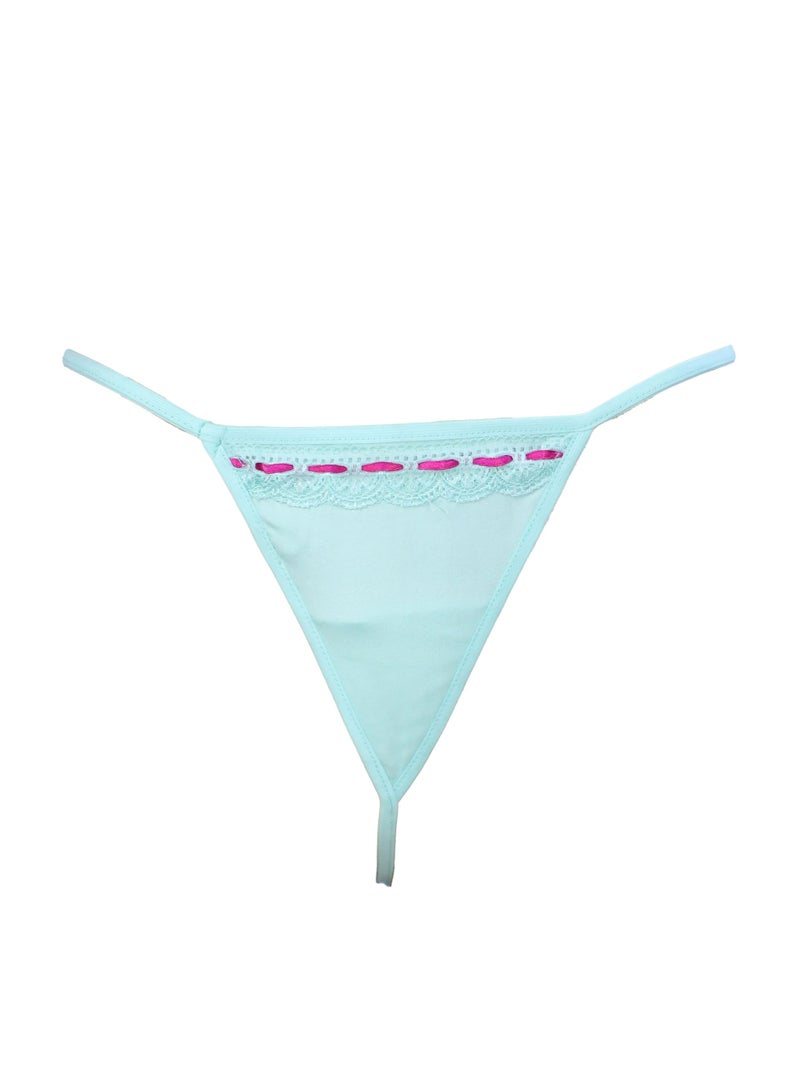 Dadoush Women's lace panties - soft cotton, low waist - 3 elegant pieces in one pack - free size (M - L) - Image 4