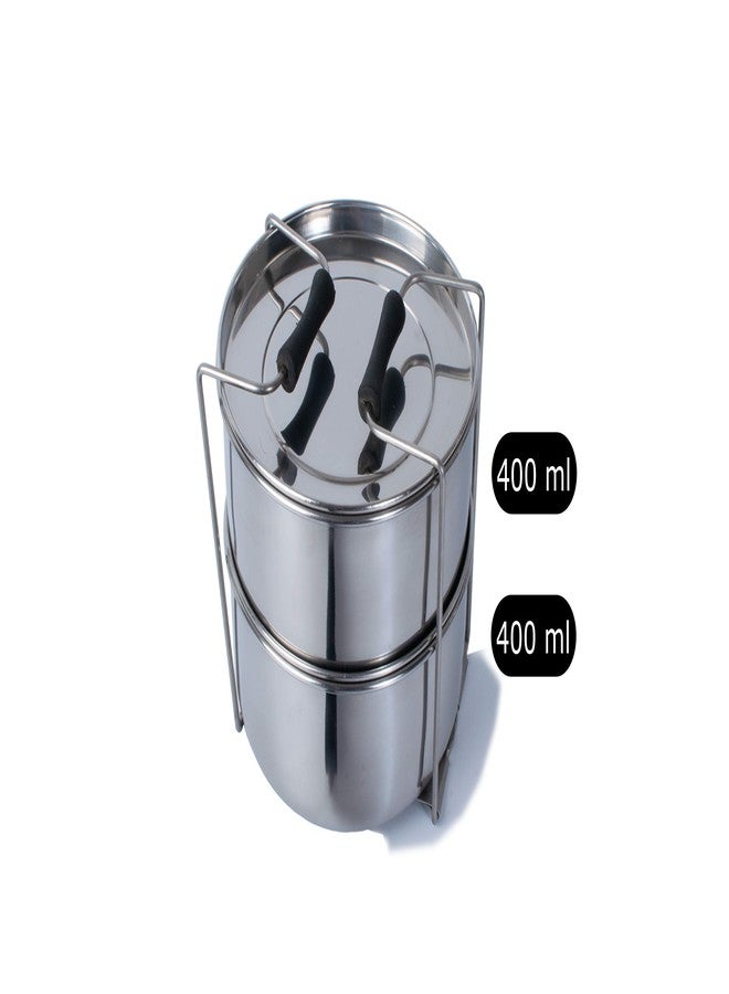Ecoline Stainless Steel Power Lunch 2, Capacity 800Ml (2 Containers 400Ml) - Image 5
