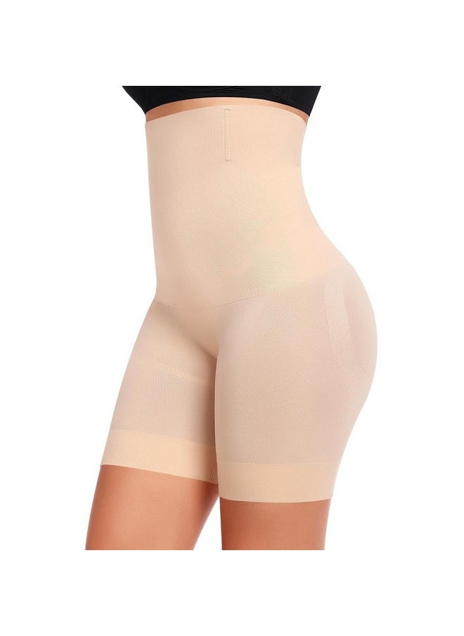 أتش أس آر - شورت HSR Shapewear للتحكم في البطن، شورت تشكيل الجسم غير المرئي، شورت تشكيل الجسم عالي الخصر تحت الفستان (يناسب الخصر: من 30 إلى 39 بوصة) (بشرة، مقاس واحد) - Image 1
