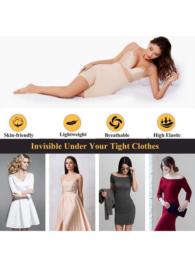 أتش أس آر - شورت HSR Shapewear للتحكم في البطن، شورت تشكيل الجسم غير المرئي، شورت تشكيل الجسم عالي الخصر تحت الفستان (يناسب الخصر: من 30 إلى 39 بوصة) (بشرة، مقاس واحد) - Image 1