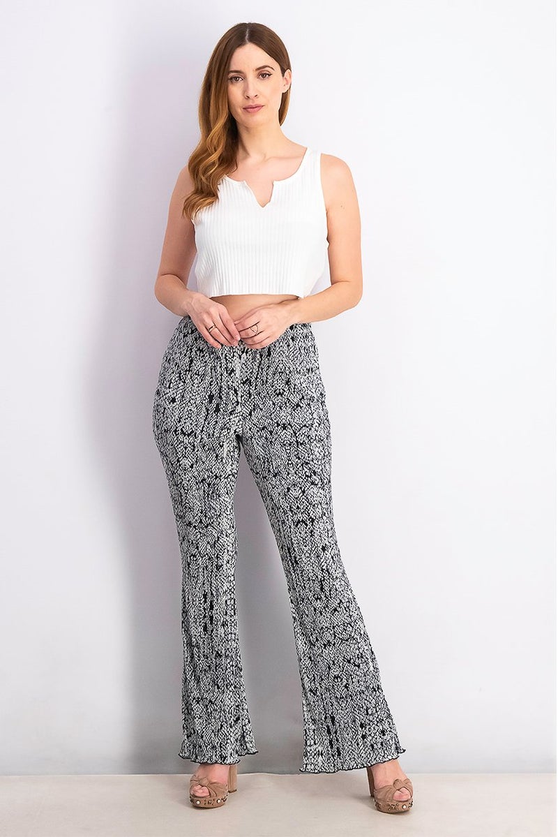 TOPSHOP Women Regular Fit Printed Pants, Black and White - Image 3