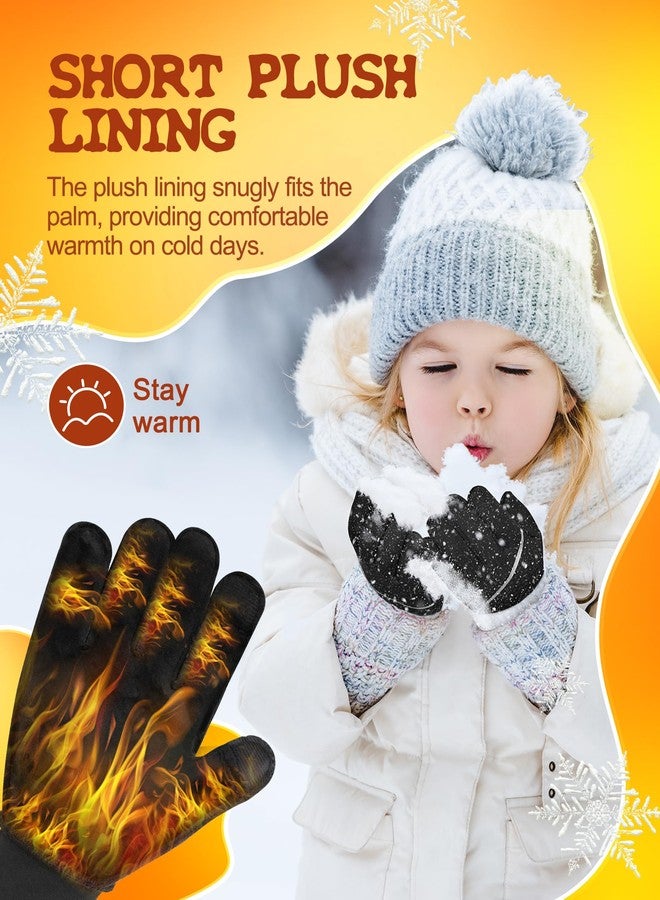 aopow Kid Gloves Kids Touchscreen Gloves - Winter Warm Cold Weather Touch Screen Running Thermal Riding Cycling for Boys Girls 8-10 Years - Image 2