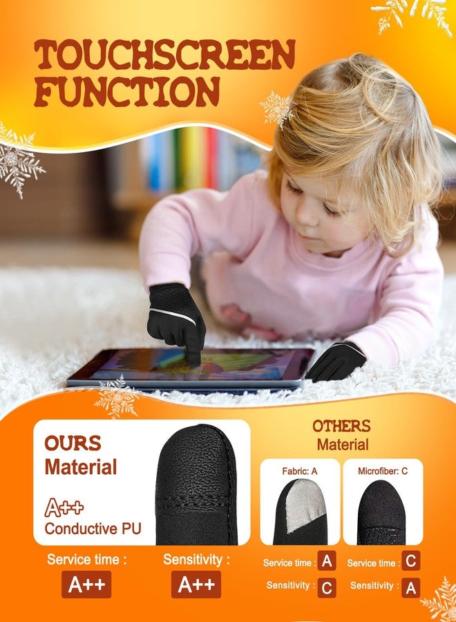 aopow Kid Gloves Kids Touchscreen Gloves - Winter Warm Cold Weather Touch Screen Running Thermal Riding Cycling for Boys Girls 8-10 Years - Image 4