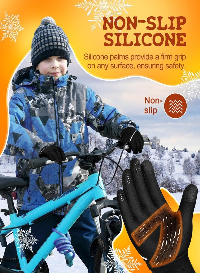 aopow Kid Gloves Kids Touchscreen Gloves - Winter Warm Cold Weather Touch Screen Running Thermal Riding Cycling for Boys Girls 8-10 Years - Image 3