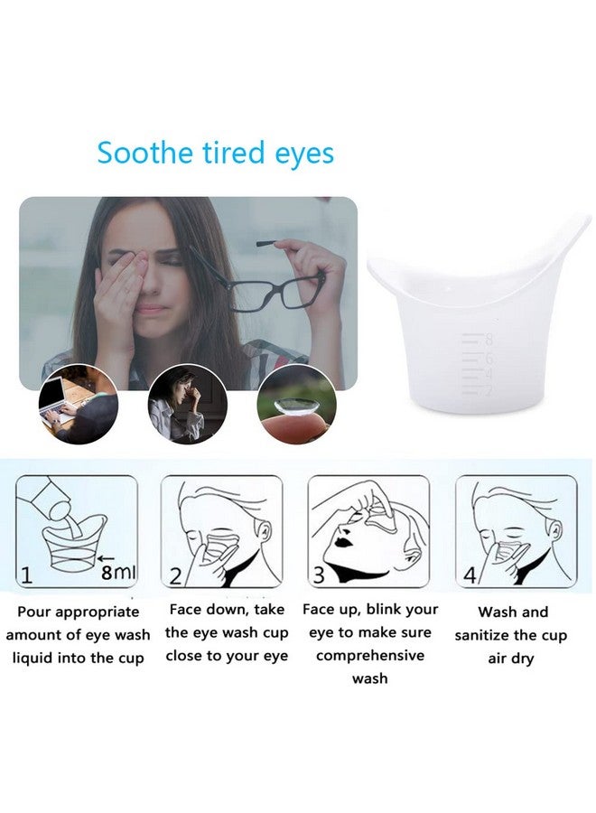 FOYARA Eye Bath Silicone Eye Wash Cup Set Of 12 For Refresh And Clean Tired Eyes - Image 4