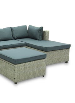 Generic Empire Furniture  Outdoor Lounge L shape Setting Sofa, Patio Lounge Set with Cushions Gray Poly Rattan, Patio Lounge Set with Cushions Gray Poly Rattan,Outdoor  - Image 5