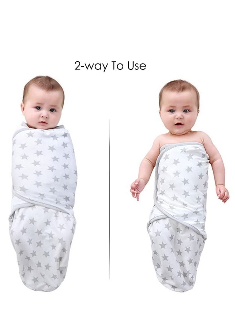 DOOKOO Baby Swaddle Sleep Sack with Hat Set for 0-3 months 3-Pack Soft Cotton Newborn Wearable Swaddle Wrap for Girls Boys  - Image 4