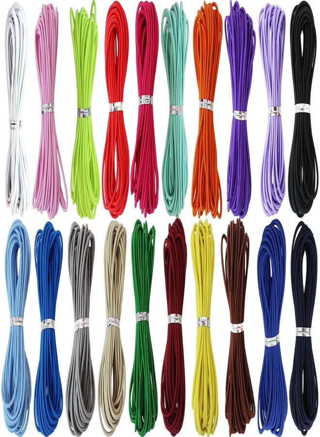 ZHFMLY Assorted-Color Elastic Beaded Cords 2mm 2/25 inch Elastic Cord String for Bracelets,Small Bungee Shock Cord for DIY Crafts, Beading and Sewing 300ft(ZH168) - Image 1