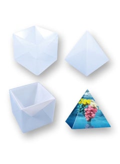 Graffiti Resin Big DIY Pyramid Resin Mold Large Silicone Jewelry Making Craft Mould Tool Set 15/5.9 Cm 2 x Inner Silicone Molds, 1 x Outter Shell  - Image 2