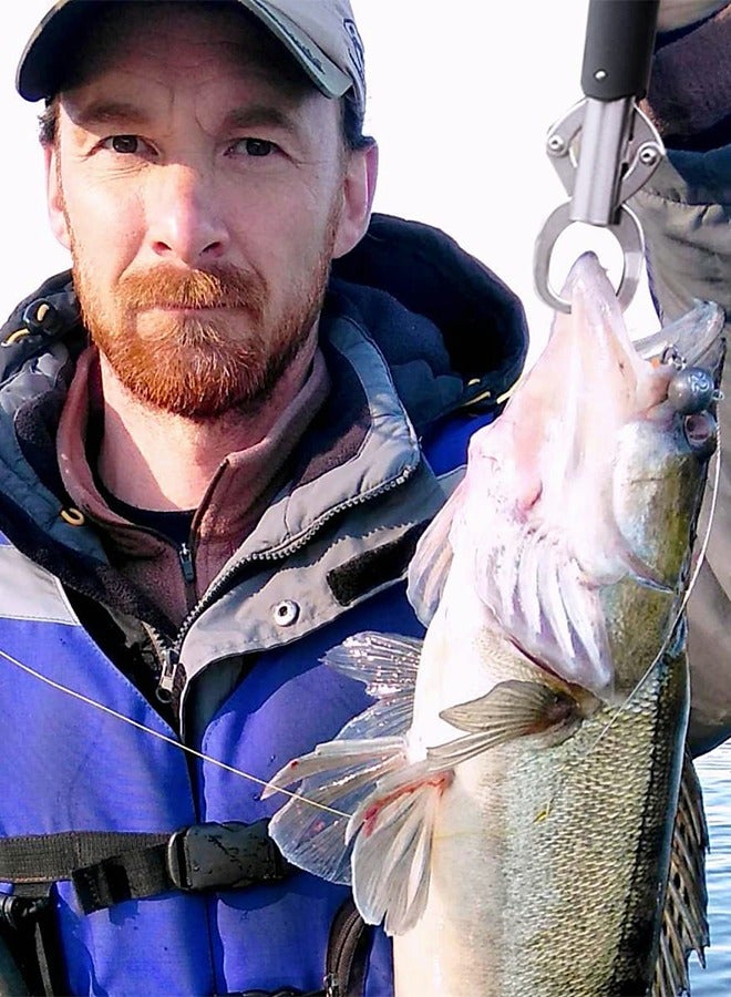 GROIC مشبك صيد من الفولاذ المقاوم للصدأ، إطار قبضة سمكة مع مسطرة، إطار سمكة احترافي، مجموعة كماشة سمكة متعددة الوظائف، أدوات صيد السمك - Image 5