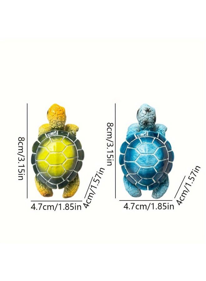 JARPSIRY Cute Climbing Tortoise Flower Pot Hugger Figurines Resin Hanging Turtle Statue Planter Pot Decorations for Home Garden Fence Balcony Patio Lawn Yard Ornaments (Blue Sea Turtle) - Image 5