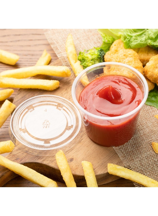 Restaurantware RW Base 4 Ounce Sauce Cups, 2000 Microwave-Safe Condiment Cups - Crack-Resistant, Disposable, Clear Plastic Portion Cups, For Samples, Sauces, Or Toppings, Lids Sold Separately - Image 3
