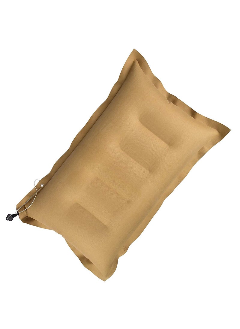Generic Shivam cart Pack of 2 PCs Brown Color Cotton Air Pillow with air Pump Travel Pillow for Train Flight and BusBrown Color  - Image 5
