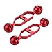 LetonPower Red 5" Double Ball Aluminum Alloy Extension Arm, 1" Ball Head Connector Underwater Arm for Strobe/Video - Image 2