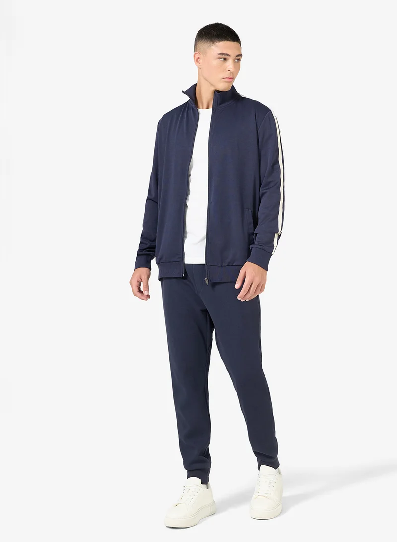 BRAVE SOUL Funnel Neck Zip Through Track Top