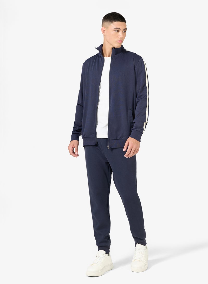 BRAVE SOUL Funnel Neck Zip Through Track Top - Image 4