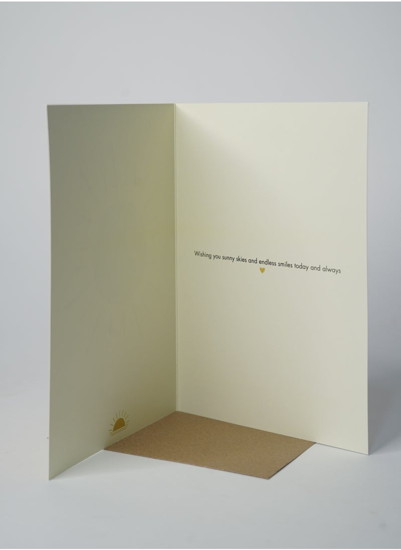 Share the Love Sending You Sunshine Gold Foil Greeting Card  - Image 3