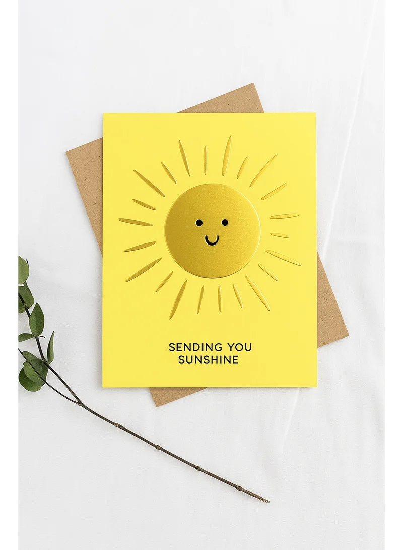 Share the Love Sending You Sunshine Gold Foil Greeting Card