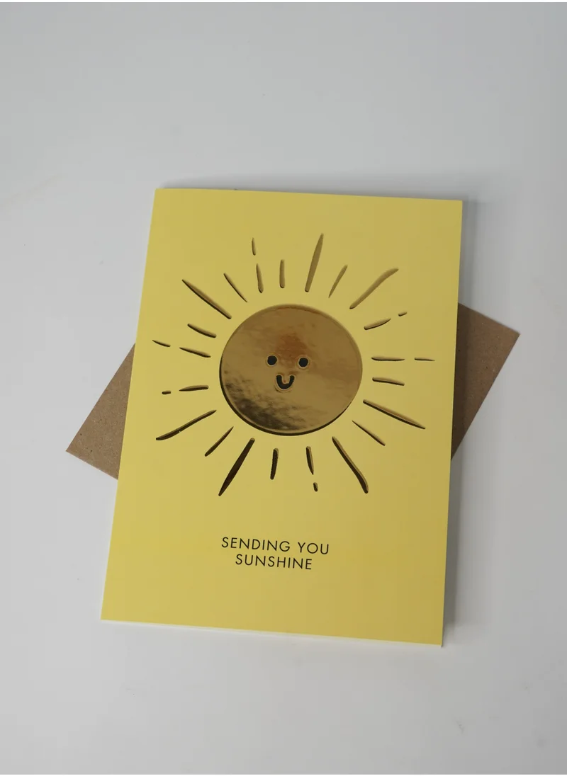 Share the Love Sending You Sunshine Gold Foil Greeting Card