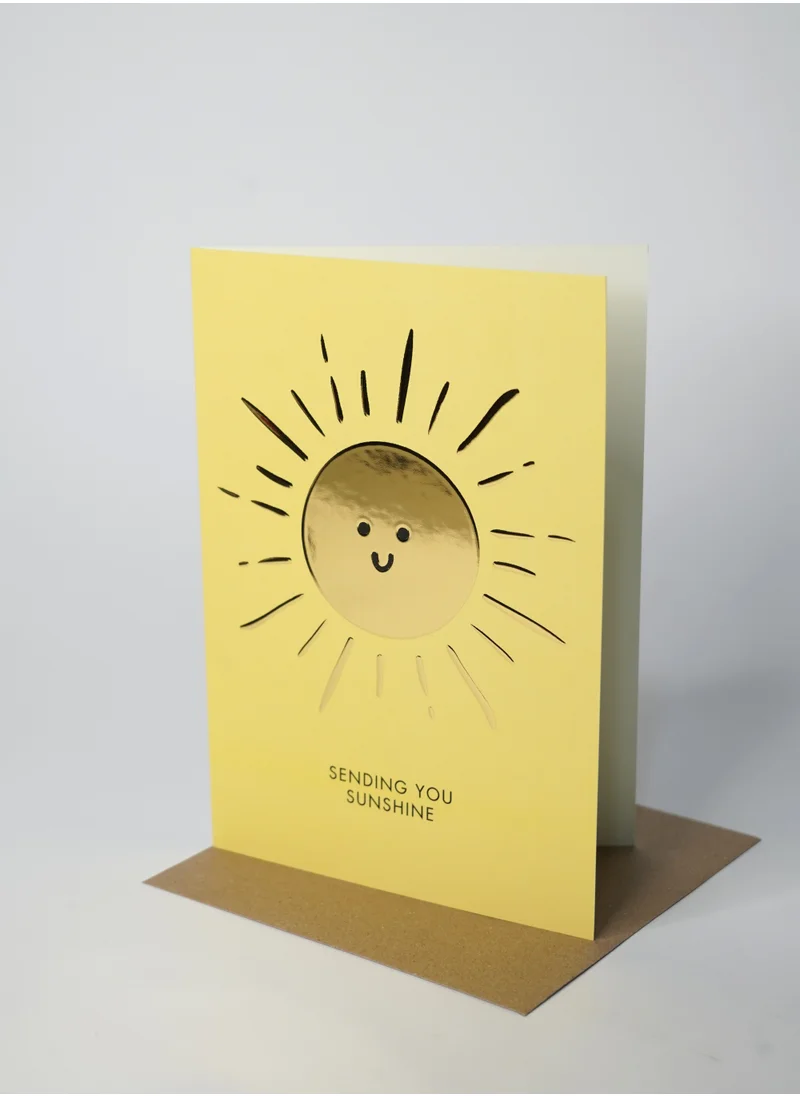 Share the Love Sending You Sunshine Gold Foil Greeting Card