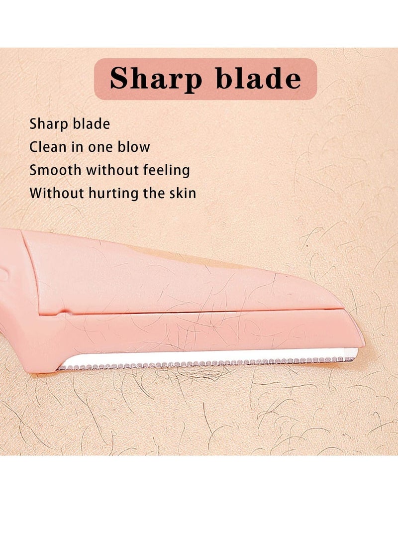 Eyebrow Razor,Multipurpose Face Razors for Women and Men(3Pcs Pink White Green) - Image 3