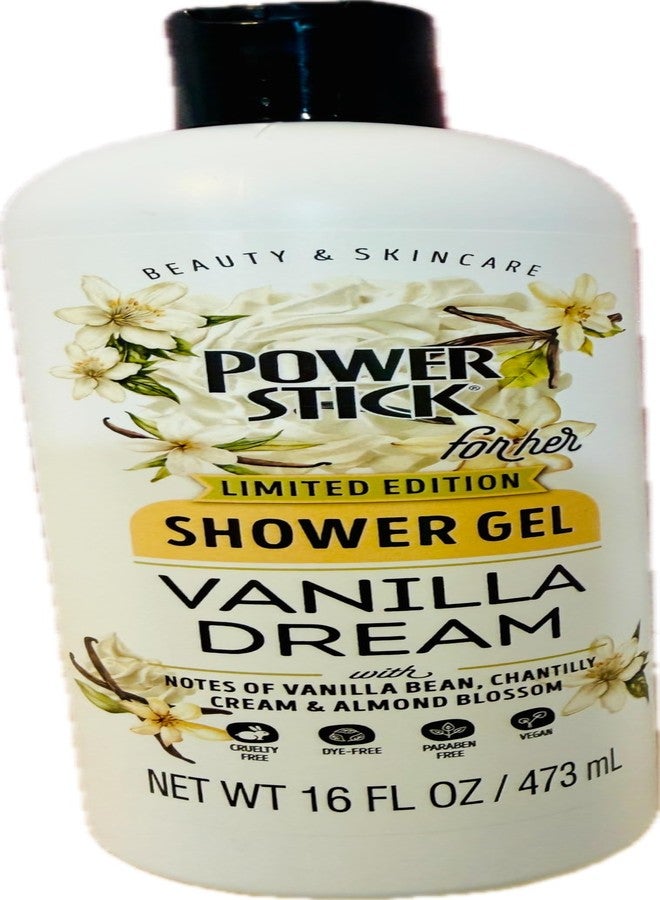 Power Stick for Her Limited Edition Vanilla Dream Shower Gel, Body Wash, 33.8 Fl Oz, Paraben Free, All Skin Types - Image 1