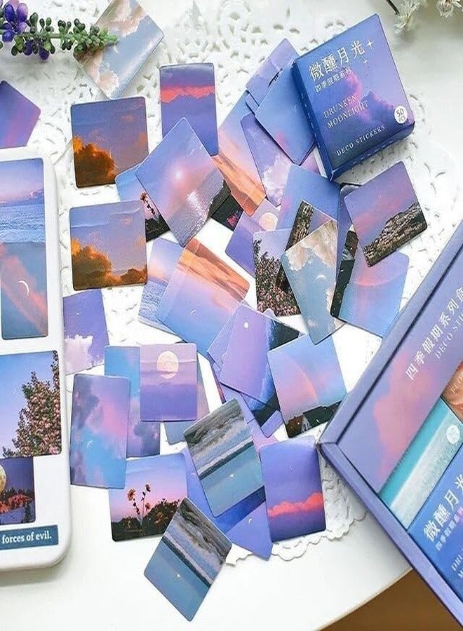 2HEET 300-Piece Premium Sticker Box Set - Includes 6 Boxes of Artistic Stickers Featuring Romantic Oil Paintings, Master of Arts, and Seasonal Designs - Perfect for Scrapbooking & Journaling (Multicolor) - Image 2