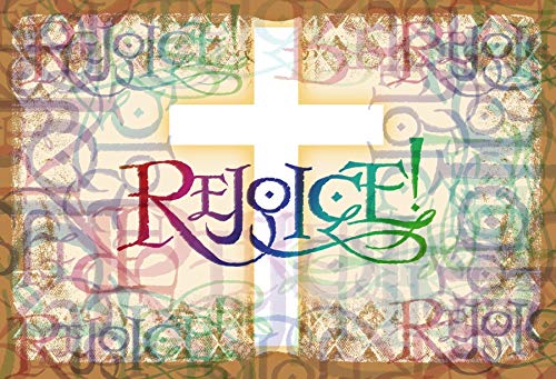 Leyiyi 6x4ft Vintage Cross Rejoice Photography Background Grunge Graffiti Stained Glass Christian Church Our Loard Backdrop Jesus Christ God Bless Baptism Baby Shower Photo Portrait Vinyl Studio Prop - Image 4