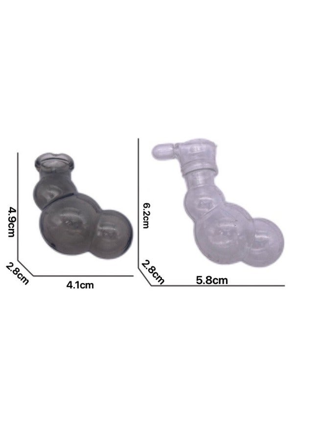 Irregular PVC Round Transparent Bottle Cosmetic Bottle Shampoo Bottle Sugar Play Tide Play Ornaments Ornaments And So On-Color:Transparent Pvc Round Bottle Can Hold Small Products  - Image 2