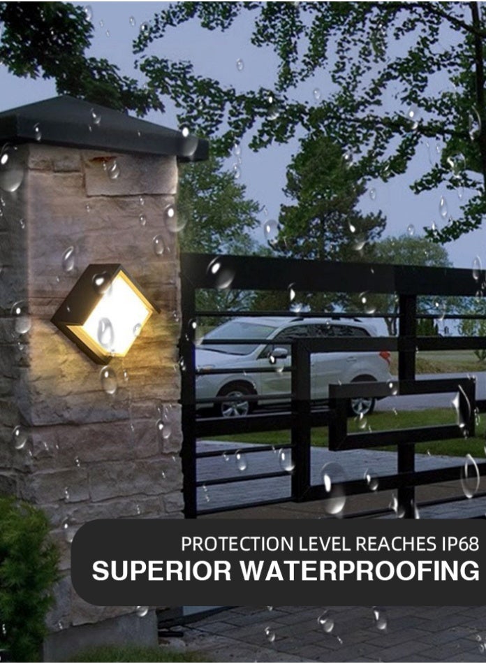 Vmax Modern 2 Pieces - Round LED Wall Light IP65 16W Wall Sconce for Indoor / Outdoor Lighting Wall Lamp Decor - Image 5