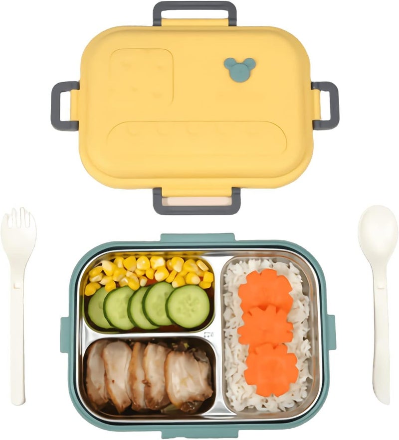 SUNBEET Insulated Lunch Box for Kids Insulated Lunch Box for School Stainless Steel Tiffin Box for Boys Girls School Lunch Boxes for Office Men with Spoon_800 ML Yum Tum Lunch Box - Image 1