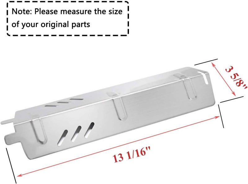 Criditpid BBQ-Element Grill Replacement Parts for Backyard Grill BY13-101-001-11, BY14-101-001-01, BY16-101-002-05, GBC1429W, Stainless Steel Heat Plate Tent Shields Burner Cover for Uniflame GBC1329W. - Image 2