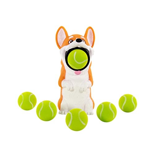 Hog Wild Corgi Ball Popper Toy - Includes 4 Soft Foam Balls - Squeeze to Pop Air Powered Balls Up to 20 Feet - Launcher Safe for Indoor/Outdoor Play - Party Favor Gift for Kids, Girls, Boys Ages 5+ - Image 2