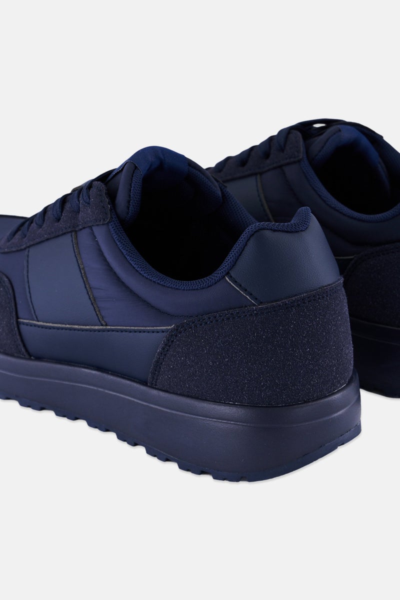 Algspar Men Lace Up Casual Shoes, Navy - Image 2