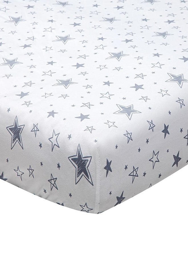 FIGEPO 4 Pack Star and Moon Neutral Unisex Fitted Baby Sheets Set for Baby Boys or Girls (Crib Sheets) - Image 4