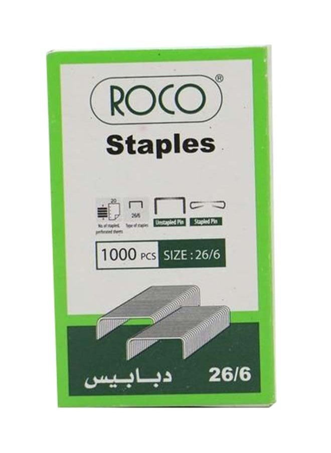 روكو 4 مجموعة من 1000 قطعة دبابيس القياسية باللون الفضي  - Image 2