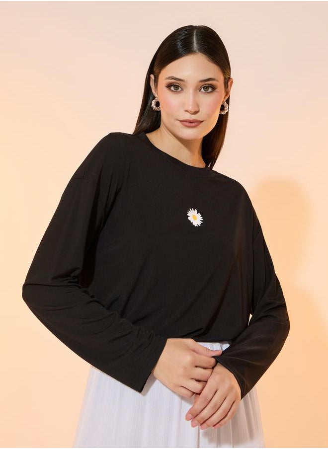 Styli - Slogan Print Oversized Training T-Shirt - Image 1