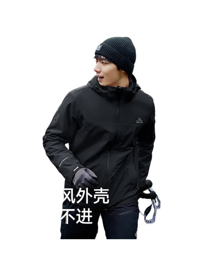 PELLIOT [Zhuifeng] 3-In Waterproof Jacket For Men And Women, Outdoor Spring And Autumn Hard Shell Mountaineering Coat 114301033 Black 2X - Image 3