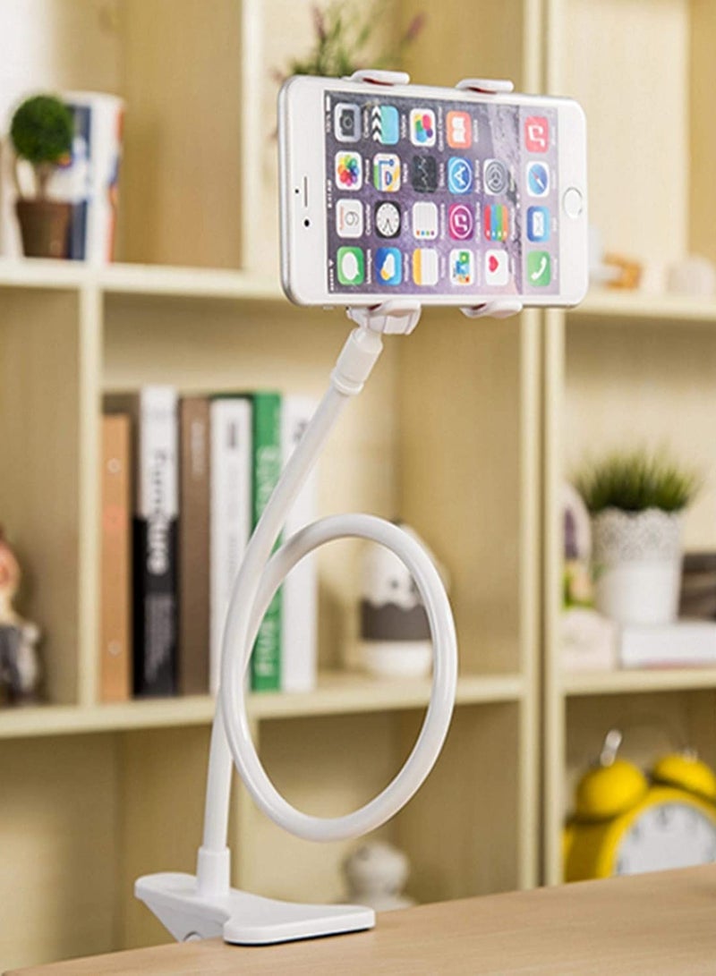 ELTRAZONE Car Desktop Bed Lazy Bracket Stand Mount Mobile Holder White - Image 2