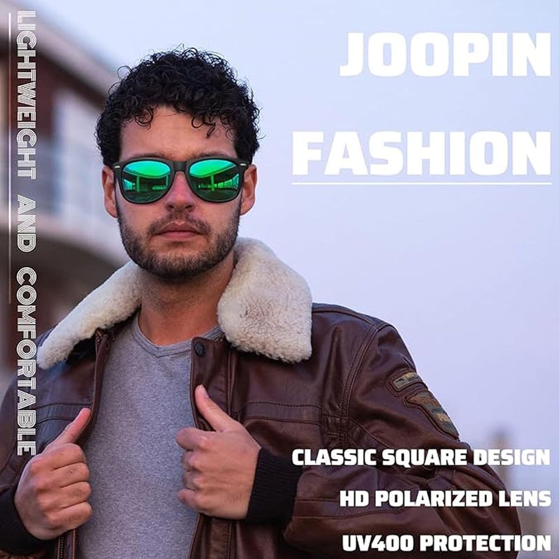 Joopin Square Sunglasses Men Women Polarized UV Protection Classic Trendy Lightweight Designer Sun Glasses for Driving Fishing Hiking Golf - Image 2