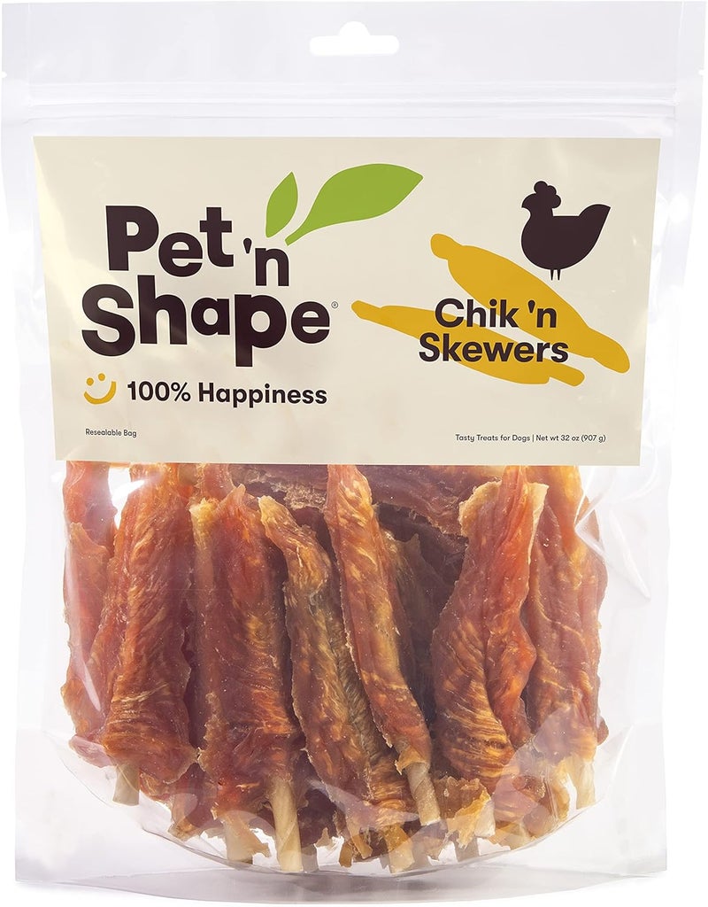 Pet 'n Shape Chik 'n Skewers Dog Treats - 32 oz Natural Chicken Fillets - Image 1