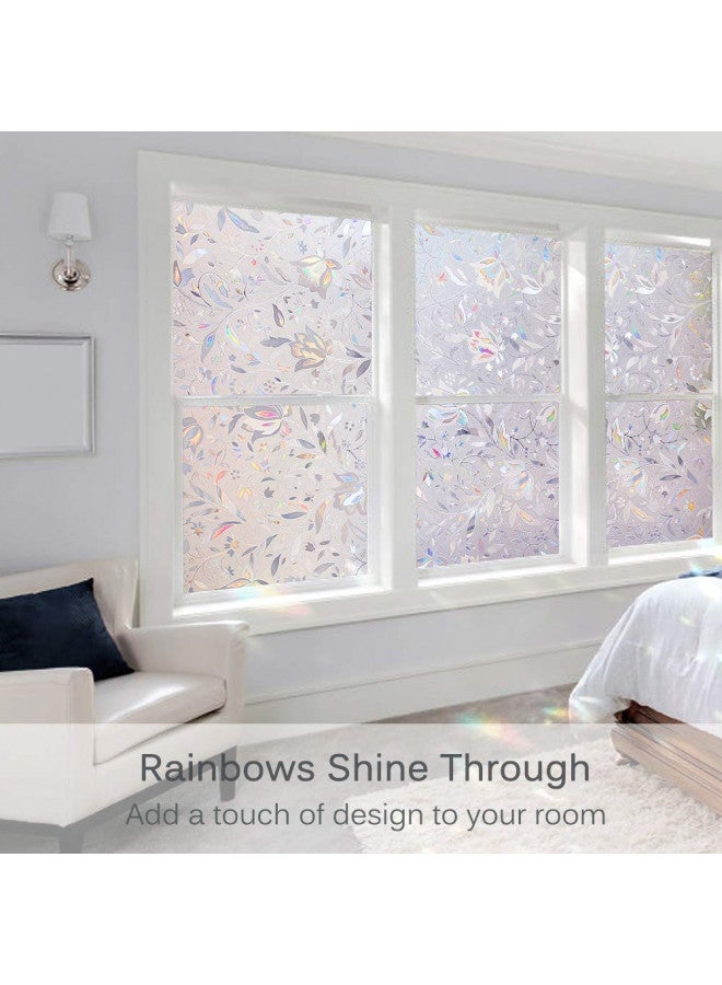 Volcanics Volcanics Window Privacy Film Static Window Clings Vinyl 3D Window Decals Window Stickers Rainbow Window Film for Glass Door Home Heat Control Anti UV 17.5 x 78.7 Inches
