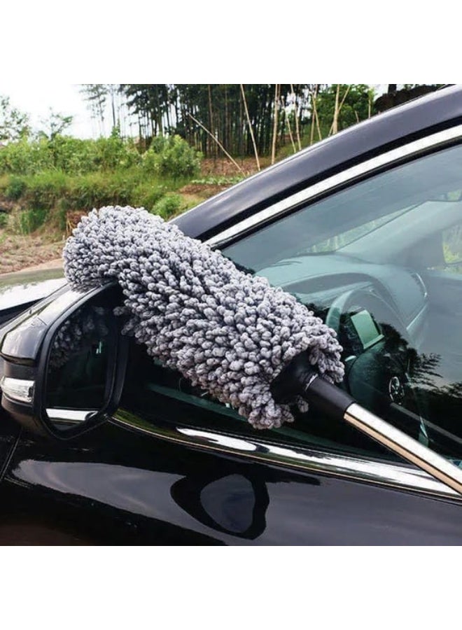 Grey Microfiber Car Duster with Foam Handle.