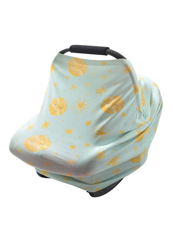 Little tots أغطية مقاعد سيارات للأطفال الرضع القابلة للتمدد، مظلة سيارة للأطفال الرضع ناعمة جداً وقابلة للتمدد لأمهات (ليلة متلألئة) - Image 1